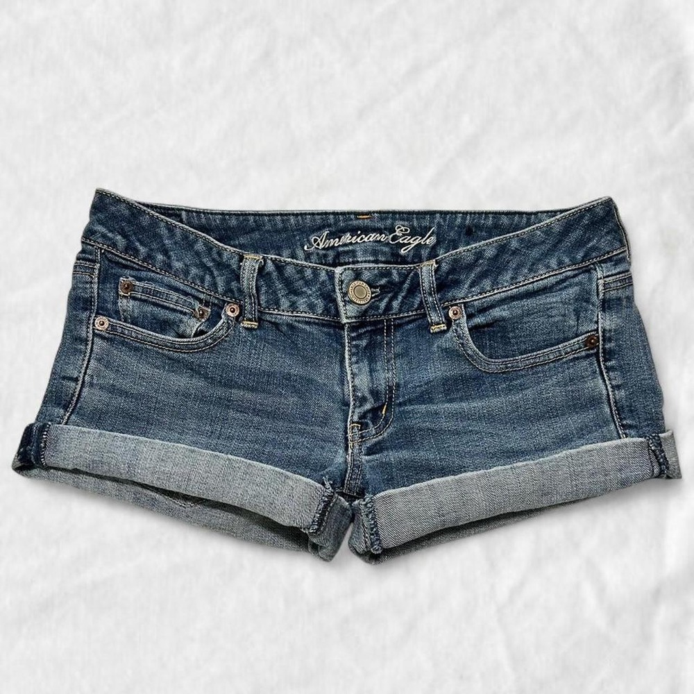 Y2K American Eagle low rise denim shorts size 6